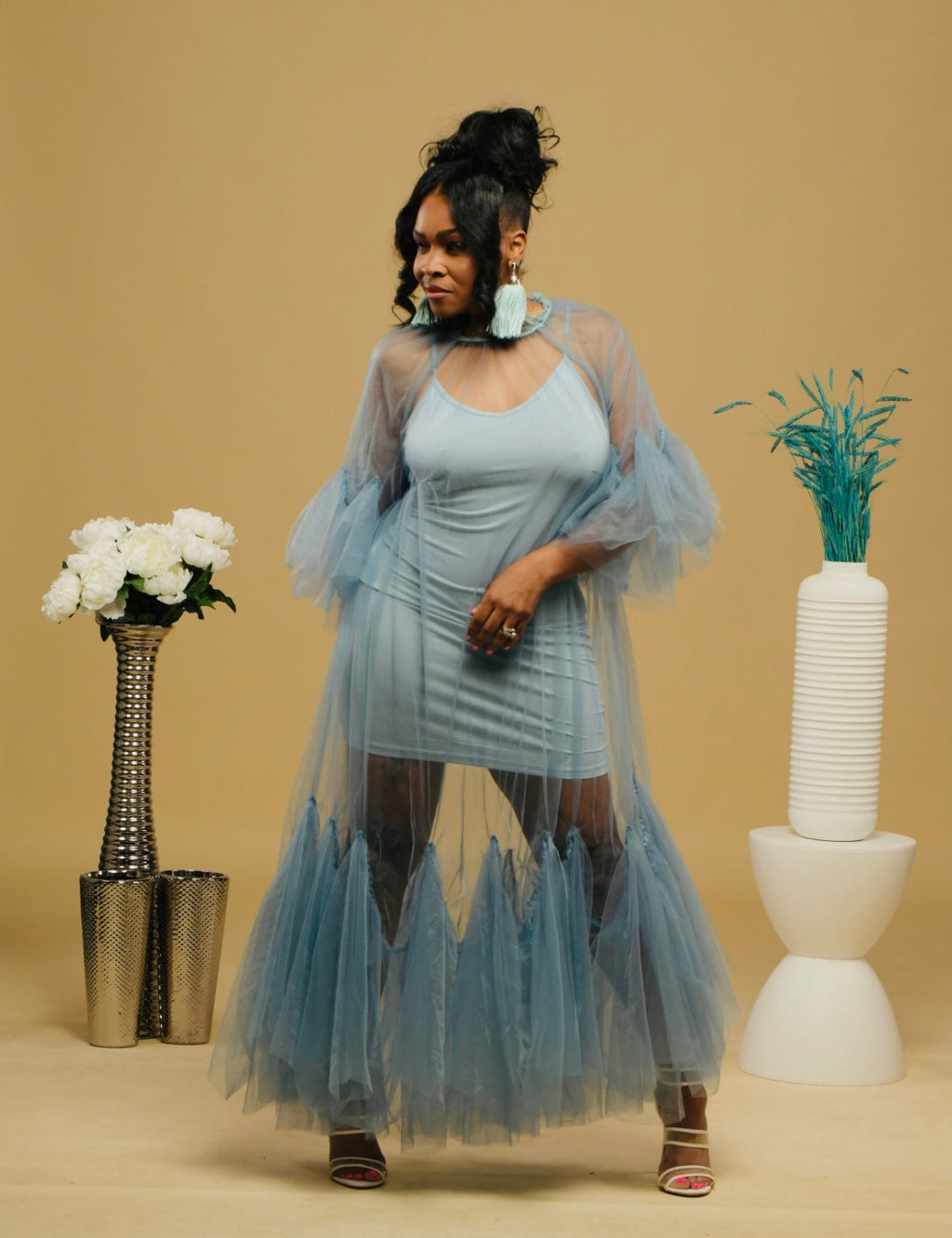 Tulle in Pretty Sheer Dress