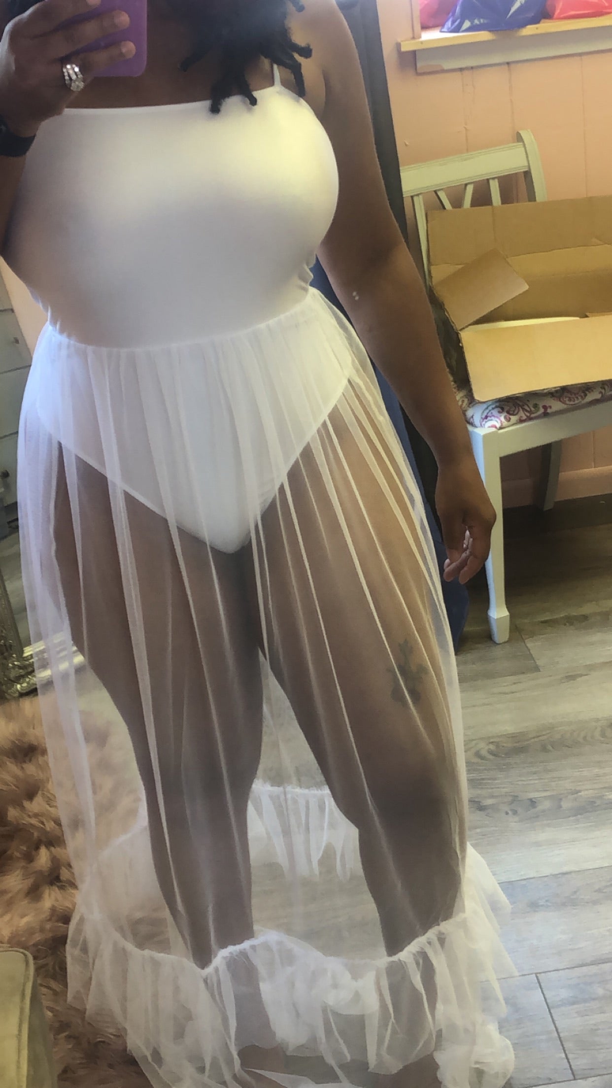 Mesh Maxi Envy Dress