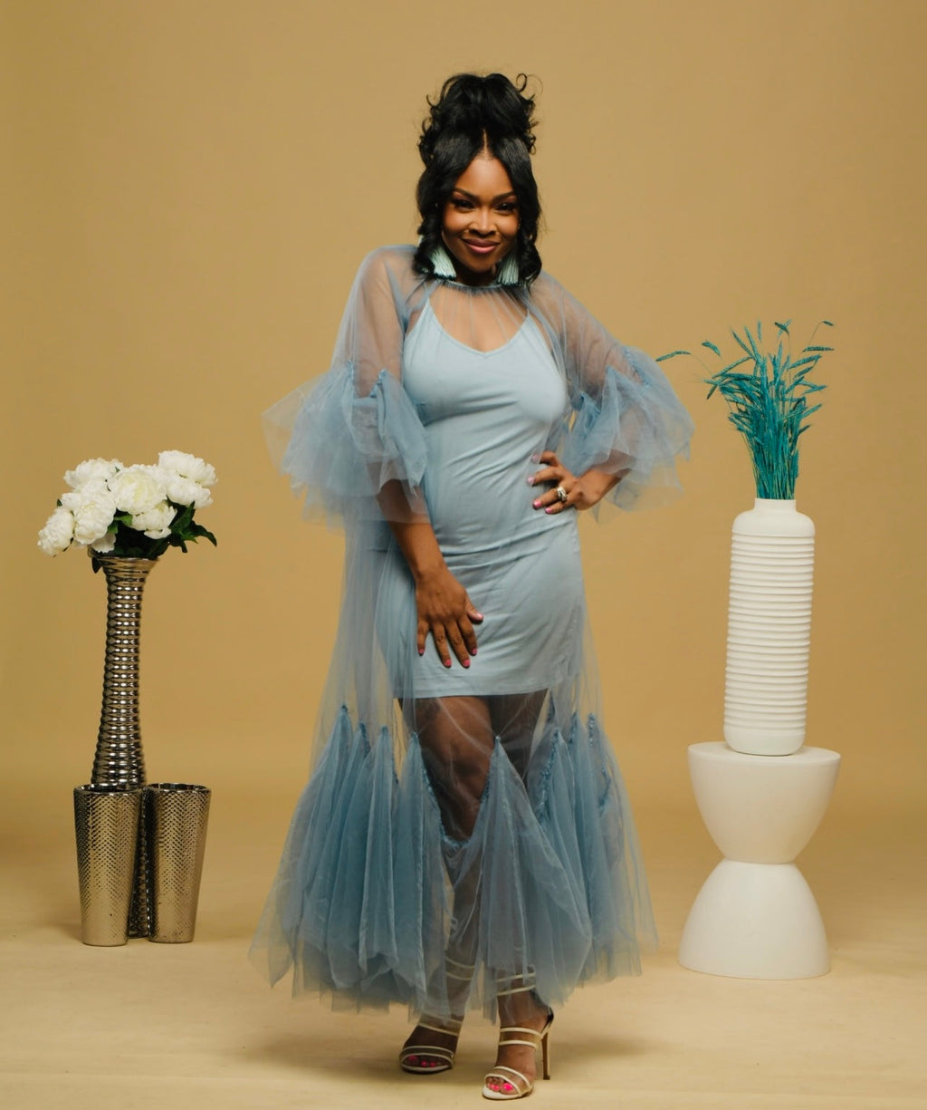 Tulle in Pretty Sheer Dress